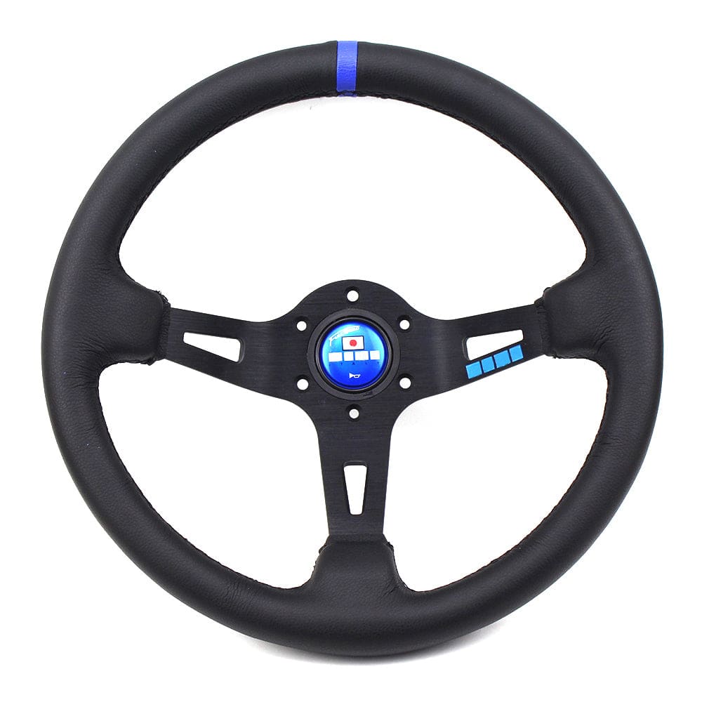Full Speed Steering Wheel Leather Deep Dish 13 inch - Top JDM Store