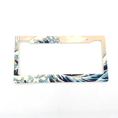 Classic Japanese Art License Plate Frame