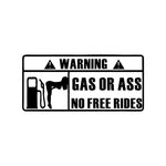 NO FREE RIDES Sticker Decal