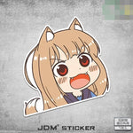 Sad Angry Cartoon Girl Sticker Decal