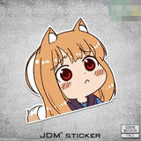 Sad Angry Cartoon Girl Sticker Decal