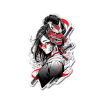 Samurai Girl Sticker Decal