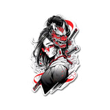 Samurai Girl Sticker Decal