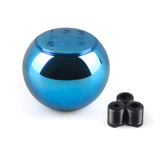 Iron Round 5 Speed Shift Knob Flat Top - Burnt Blue - Shift Knobs 7