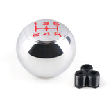 Iron Round 5 Speed Shift Knob Flat Top - Silver - Shift Knobs 8